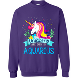 Unicorns are born in Aquarius Birthday Rainbow Gift Custom Ultra Cotton