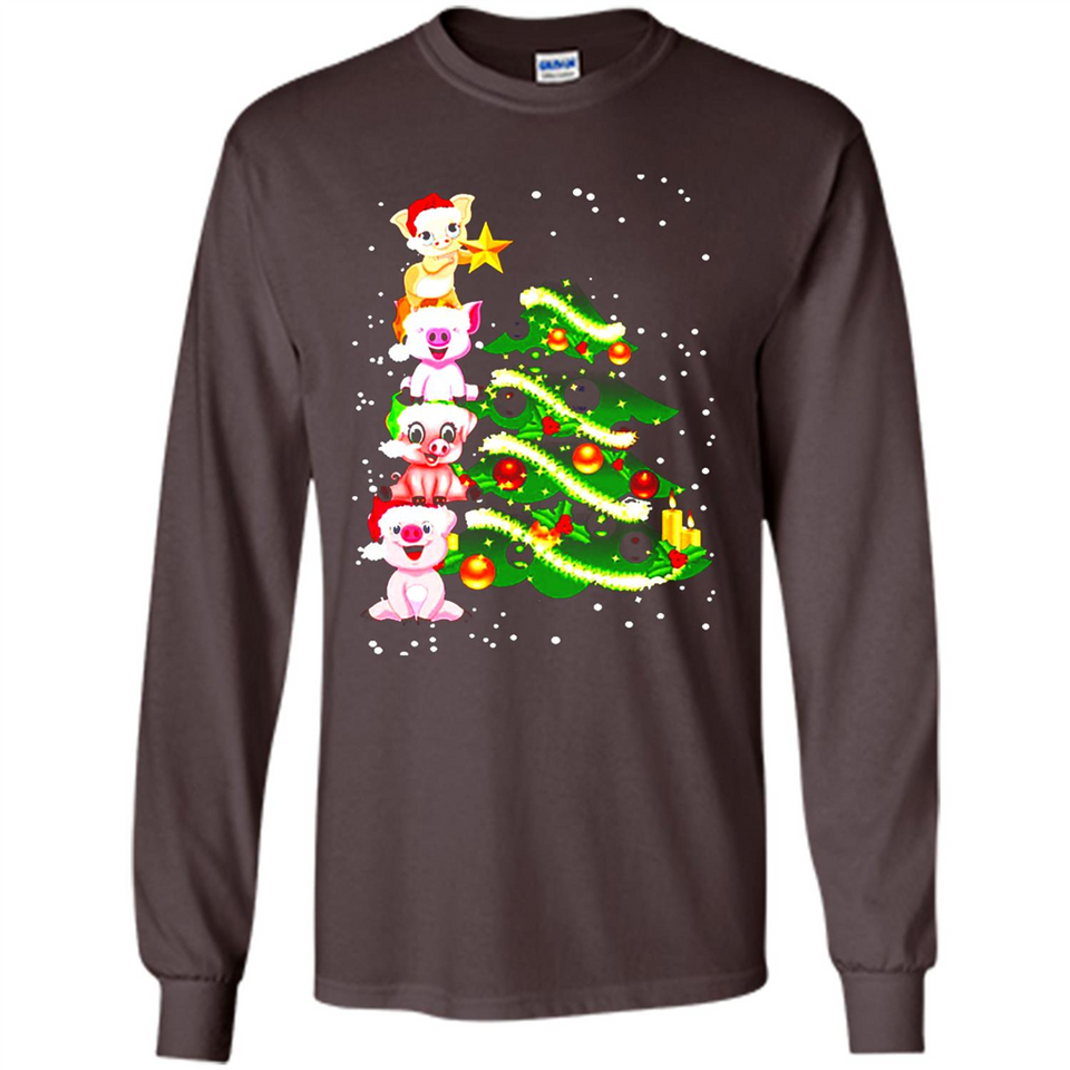Pigs Christmas T Shirt PINGPONG - Long Sleeve T-Shirt