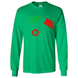 Funny Grinch Hand holding Doctor ornament Christmas Sporty T-Shirt - Long Sleeve T-Shirt
