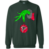 GRINCH HAND HOLDING ATLANTA FALCONS GLITTER CHRISTMAS PINGPONG