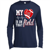 Tampa Bay Buccaneers Football My Heart is on that Field - Canvas Long Sleeve T-Shirt