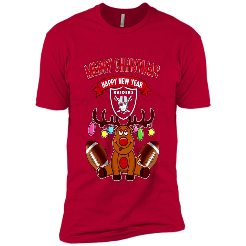 Oakland Raiders NFL Reindeer Funny Merry Christmas And Happy New Year