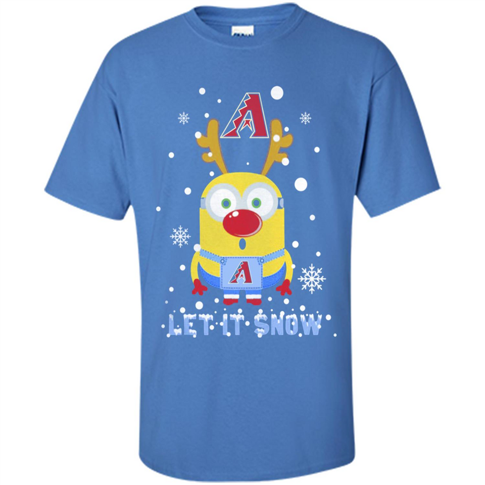 Minion Arizona Diamondbacks Ugly Christmas Sweater Let it Snow - Shirt
