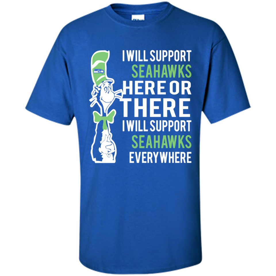 Shirt For Dr Seuss Cat And Seattle Seahawks Fans - Shirt