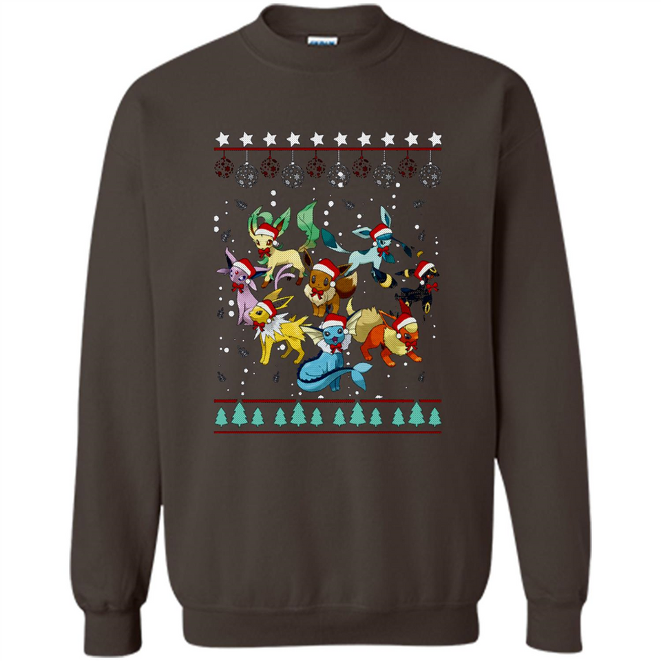 Pokemon Eeveelutions Ugly Christmas Sweater Perfect Christmas PINGPONG