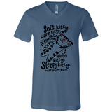 Soft kitty warm kitty little ball of fur - Canvas Unisex V-Neck