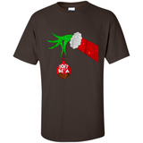 GRINCH HAND HOLDING CHRISTMAS ORNAMENT - DON'T BE A GRINCH PINGPONG