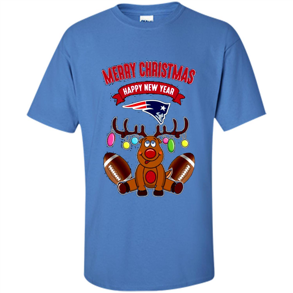 New England Patriots NFL Reindeer Funny Merry Christmas And Happy New Year