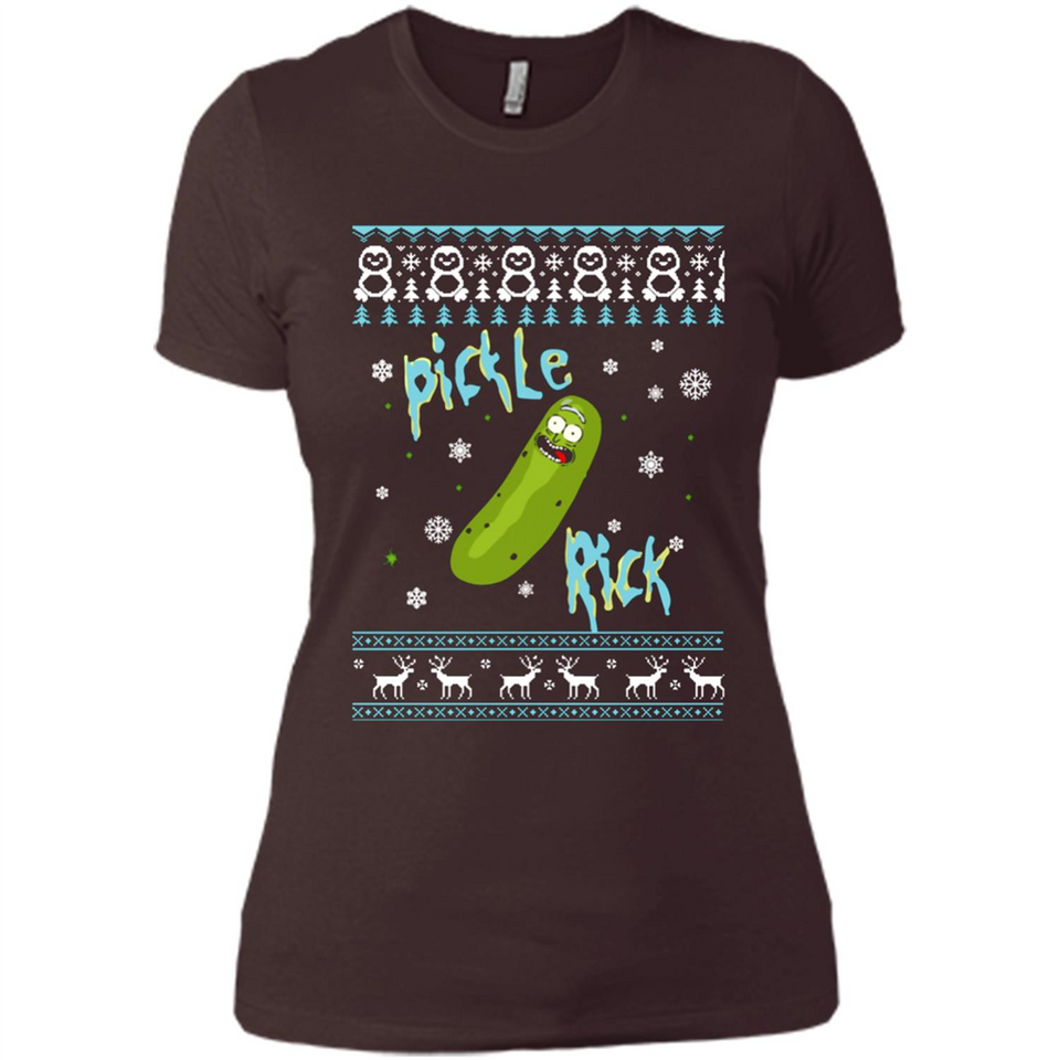 Rick and Morty Pickle Rick Ugly Christmas Sweater - Ladies' Boyfriend T-Shirt