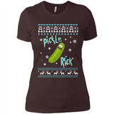 Rick and Morty Pickle Rick Ugly Christmas Sweater - Ladies' Boyfriend T-Shirt
