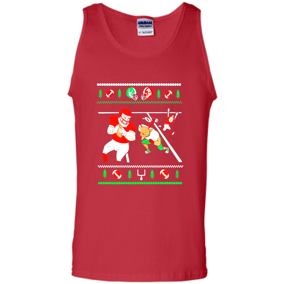 Santa vs Deer Football Ugly Christmas PINGPONG