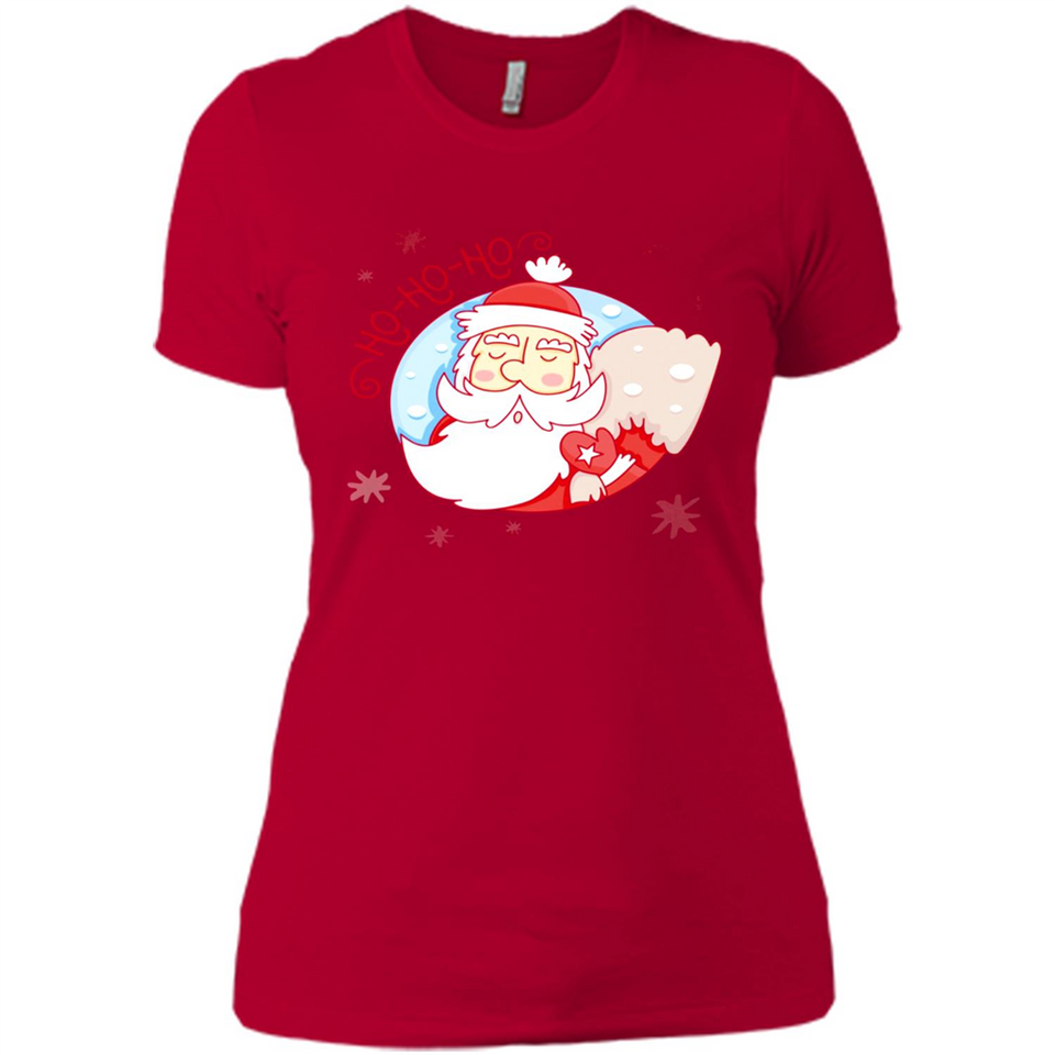 Cute Santa Claus Ho Ho Ho - Ladies' Boyfriend T-Shirt
