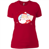 Cute Santa Claus Ho Ho Ho - Ladies' Boyfriend T-Shirt