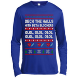 Nurse Christmas Deck The Hall Beta Blockers Sweatshirt - Canvas Long Sleeve T-Shirt