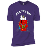 Peanuts By Schulz Snoopy Young Men_s Christmas - Premium Short Sleeve T-Shirt