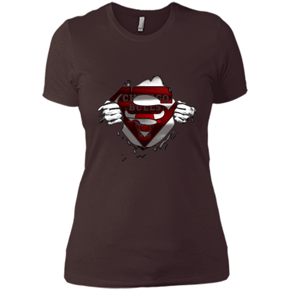 Chicago Bulls And Superman Fans - Ladies' Boyfriend T-Shirt