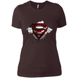 Chicago Bulls And Superman Fans - Ladies' Boyfriend T-Shirt