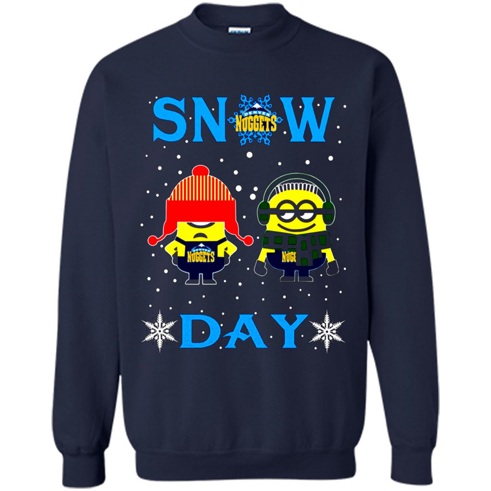 Snow Day Shirt For Denver Nuggets Vs Minion Fans pingpong