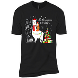 Llama Tis the season to be slothy Christmas sweatshirt PINGPONG - Premium Short Sleeve T-Shirt