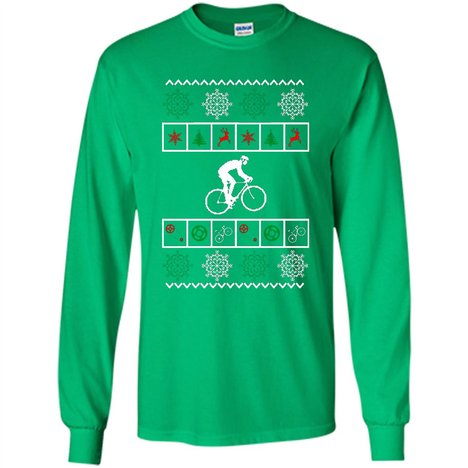 Christmas Ugly Sweater Best Cycling Ugly Christmas Sweater - Long Sleeve T-Shirt