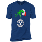 Fantastic Byu Cougars Glitter Grinch Monogram Ornament Christmas Gift - Premium Short Sleeve T-Shirt