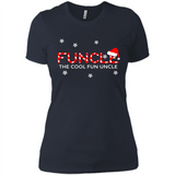 Mens Christmas Funcle The Cool Fun Uncle Definition Xmas - Ladies' Boyfriend T-Shirt