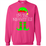 Matching Family Christmas Shirt Funny I'm The Naughty Elf Black mugs PINGPONG - Sweatshirt
