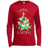 Merry Catmas Funny Cool Christmas Mug PINGPONG - Canvas Long Sleeve T-Shirt