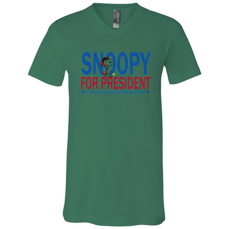Snoopy for President - Canvas Unisex V-Neck