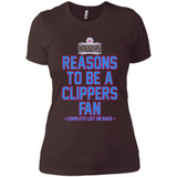 Reasons to be a LA Clippers Fan Complete List on Back - Ladies' Boyfriend T-Shirt