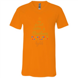My Favorite Color is Christmas Lights Xmas Sporty T-Shirt - Canvas Unisex V-Neck