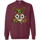 Reindeer Poop Emoji Cute Merry Christmas T-Shirt - Sweatshirt
