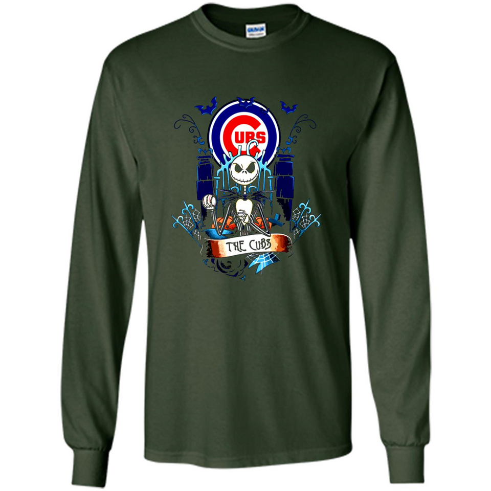 Chicago Cubs Halloween The Nightmare Before Christmas - Long Sleeve T-Shirt