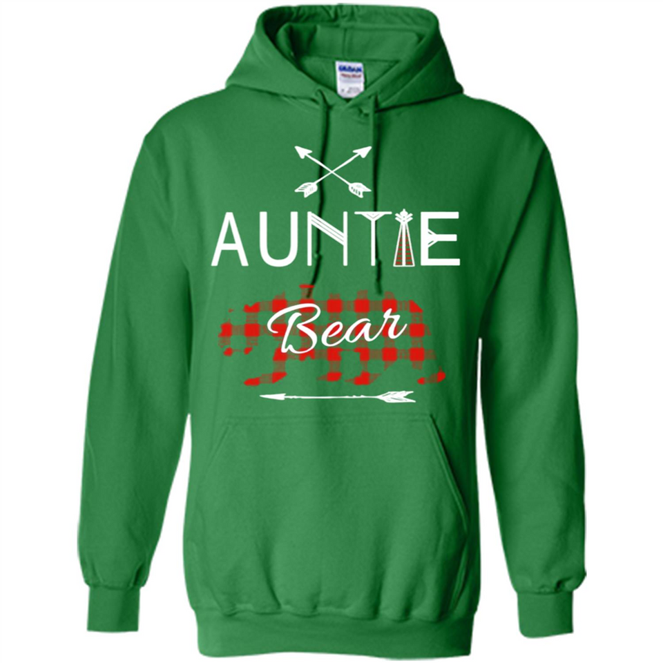 Aunt Shirt Buffalo Plaid Family Camp Bear Tee - Hoodie