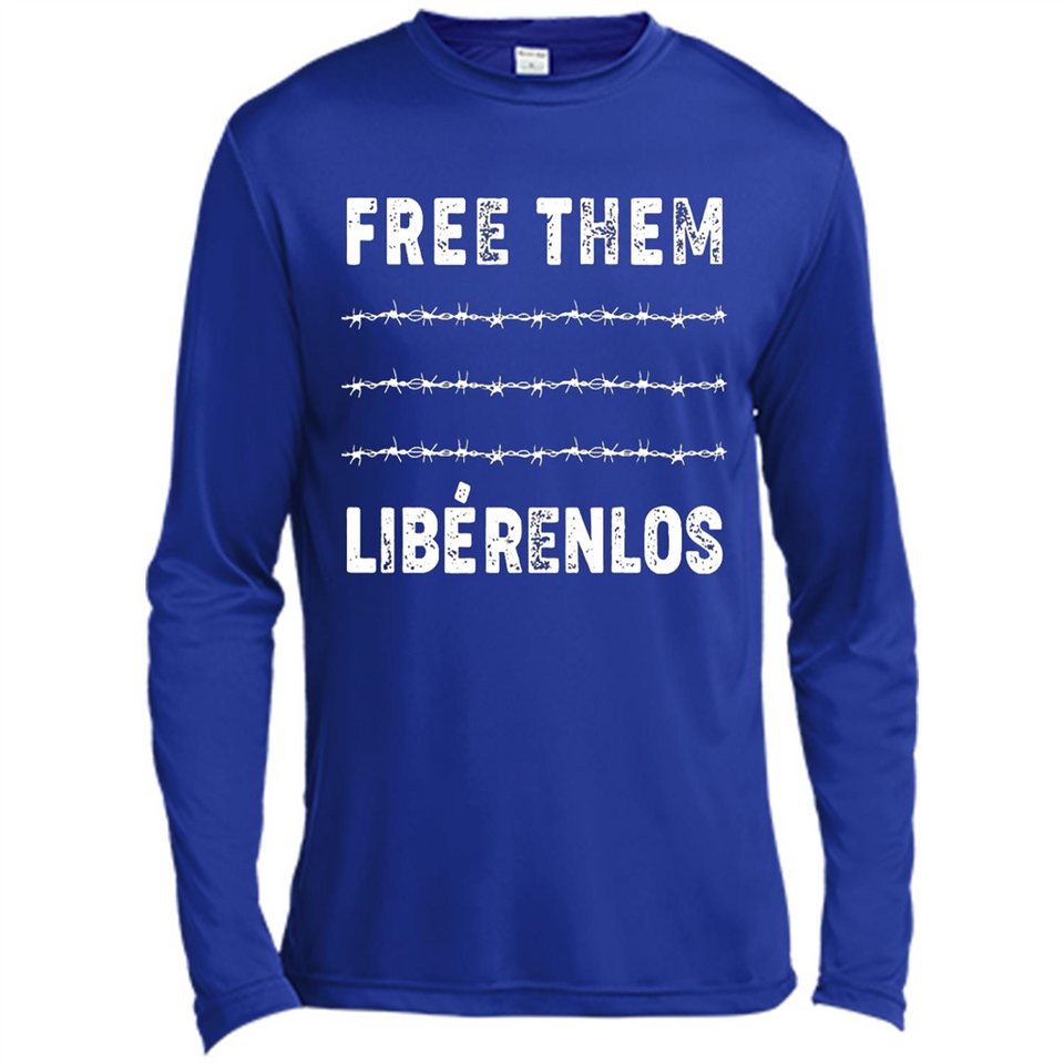 Peaceful Communities- Free Them Liberenlos Shirt PINGPONG - Canvas Long Sleeve T-Shirt