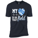 Detroit Lions Football My Heart is on that Field - Premium Short Sleeve T-Shirt