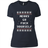 Merry go fuck yourself Christmas sweatshirt PINGPONG