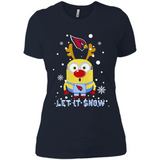 Minion Arizona Cardinals Ugly Christmas Sweater Let it Snow - Ladies' Boyfriend T-Shirt