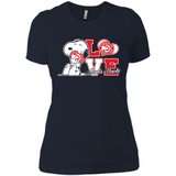 Snoopy loves NBA Atlanta Hawks - Ladies' Boyfriend T-Shirt
