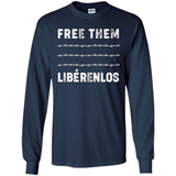 Peaceful Communities- Free Them Liberenlos Shirt PINGPONG - Long Sleeve T-Shirt