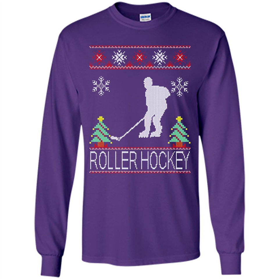 roller hockey Christmas ugly