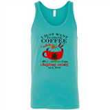 I Just Want To Drink Coffee And Watch Hallmark Christmas Movies All Day MERCHCUTE - Canvas Unisex Tank