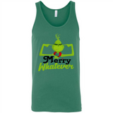 Grinch Merry Whatever Funny Christmas Sporty - Canvas Unisex Tank