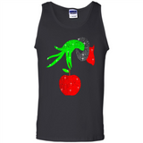 Christmas The Grinch Hand Holding Apple Ornament sweater - Tank Top