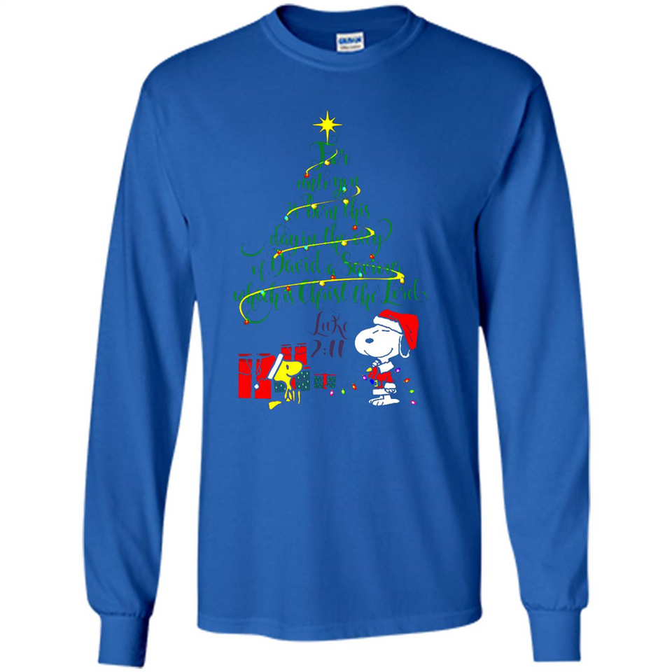 Snoopy Christmas Tree T-Shirt - Long Sleeve T-Shirt