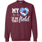 Carolina Panthers Football My Heart is on that Field - Sweatshirt