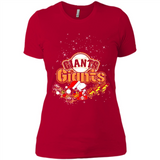 Snoopy Christmas San Francisco Giants - Ladies' Boyfriend T-Shirt