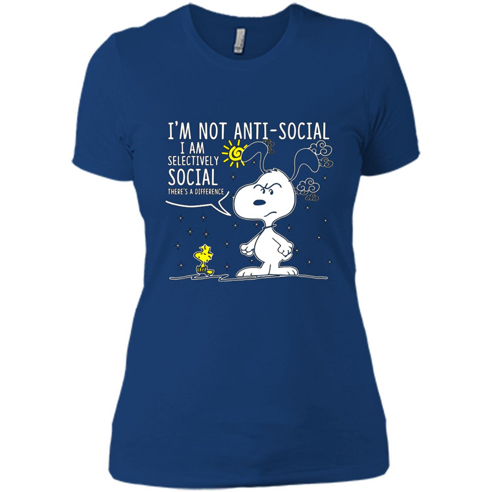 Snoopy I'm Not Anti-Social I Am Selectively Social