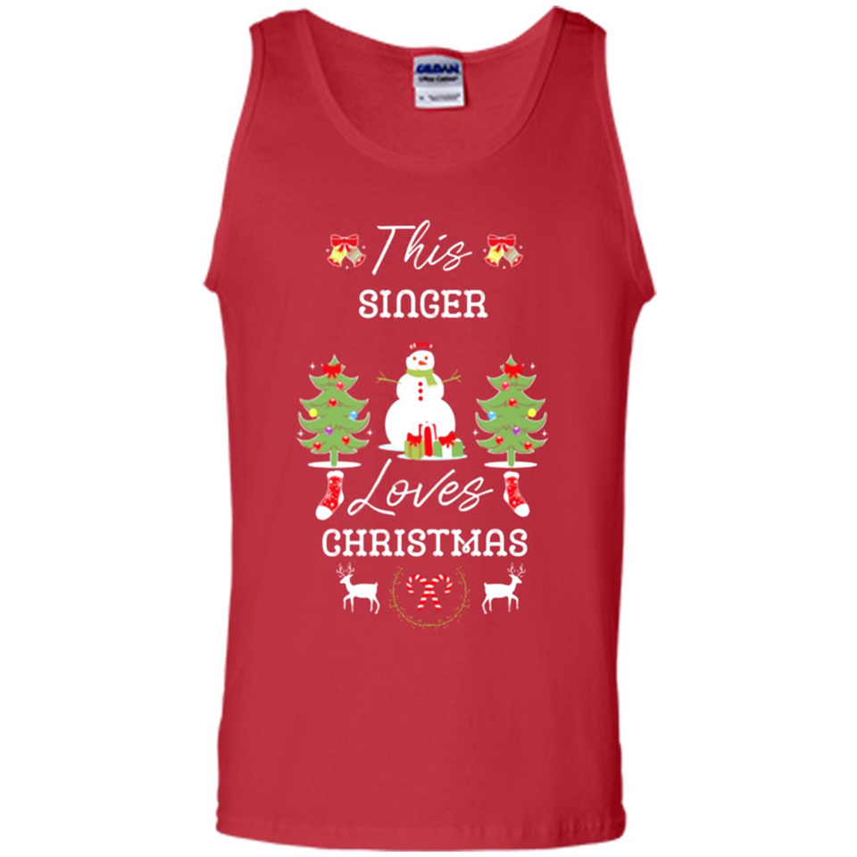 This Singer Loves Christmas Tree Shirt with Snowman