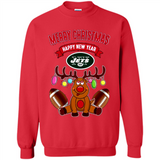 New York Jets NFL Reindeer Funny Merry Christmas And Happy New Year